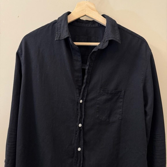 Frank & Eileen Famous Denim Cotton Mary Classic Shirtdress size large black - Picture 4 of 11